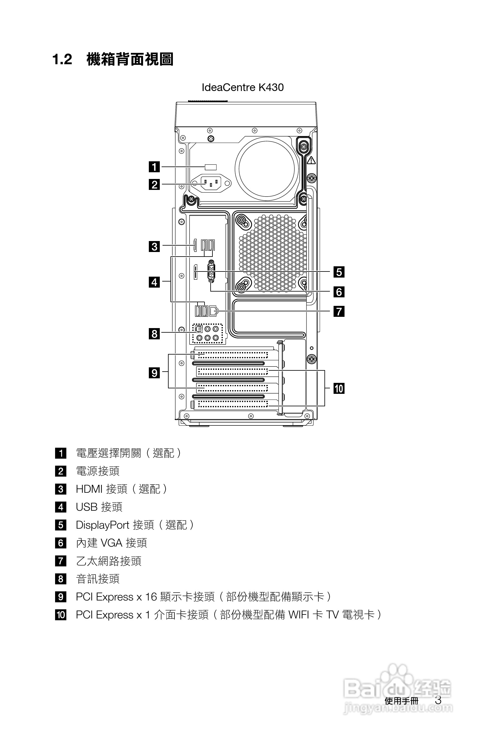 联想Lenovo Ideacentre K430笔记本电脑说明书:[1]