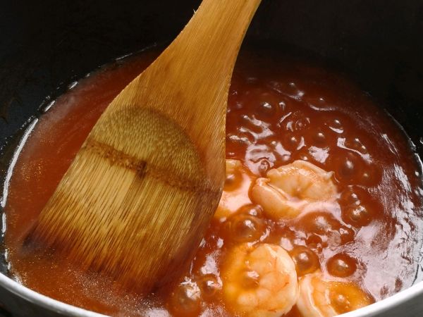 茄汁虾仁拌意大利面