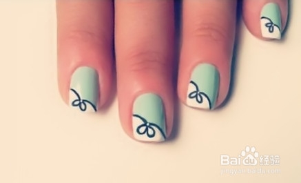 法式蝴蝶美甲DIY步骤