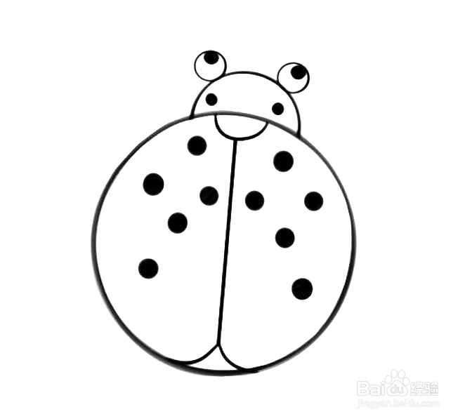幼儿园如何教小朋友画十二瓢虫的简笔画