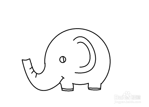 简笔画怎么画爱吃苹果的大象