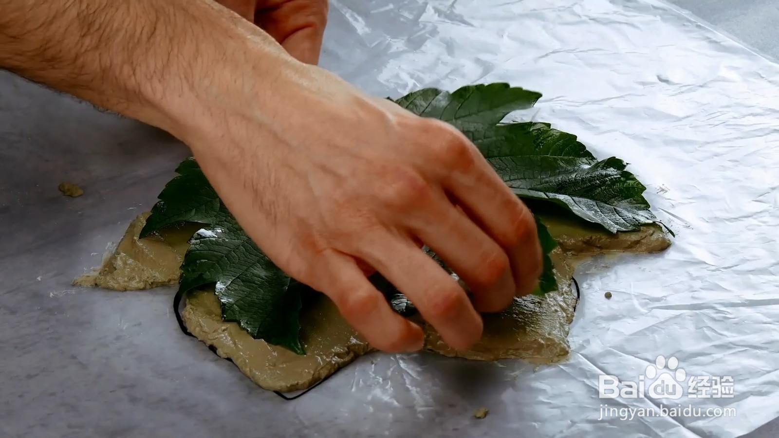如何用树叶制作一个石头碗