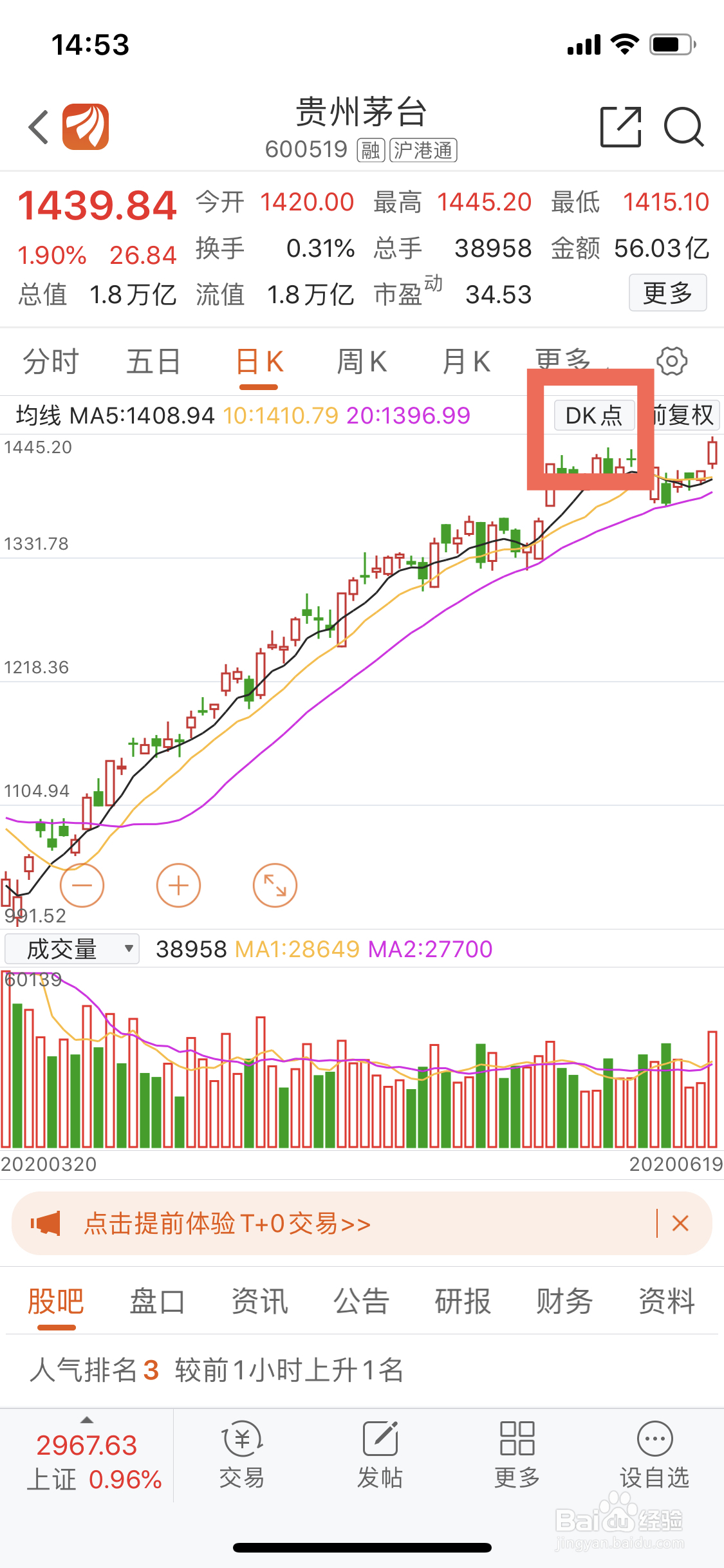 东方财富如何设置显示bs点