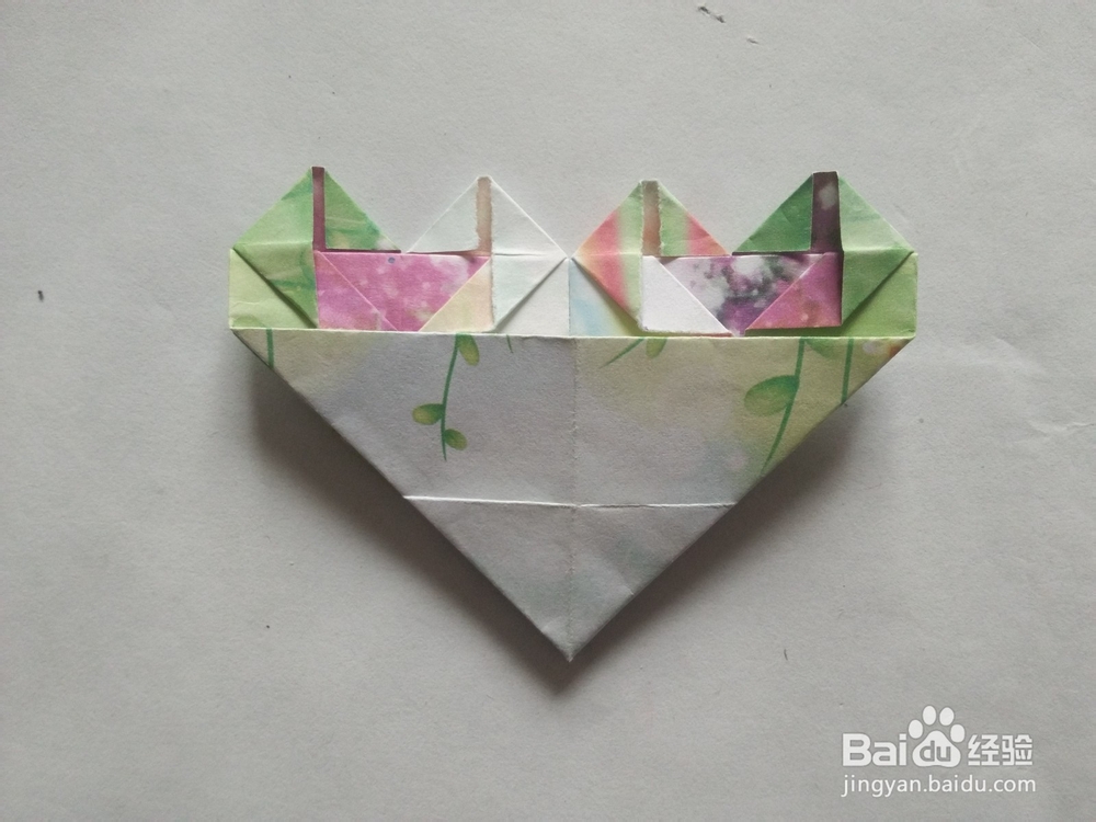 折纸——怎么折双色爱心