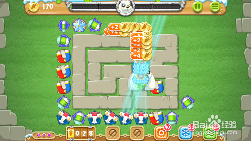 保卫萝卜2 地下庄园主题：[5]D13水晶、金萝卜