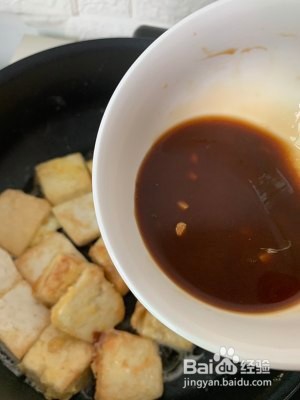 美味的香煎豆腐