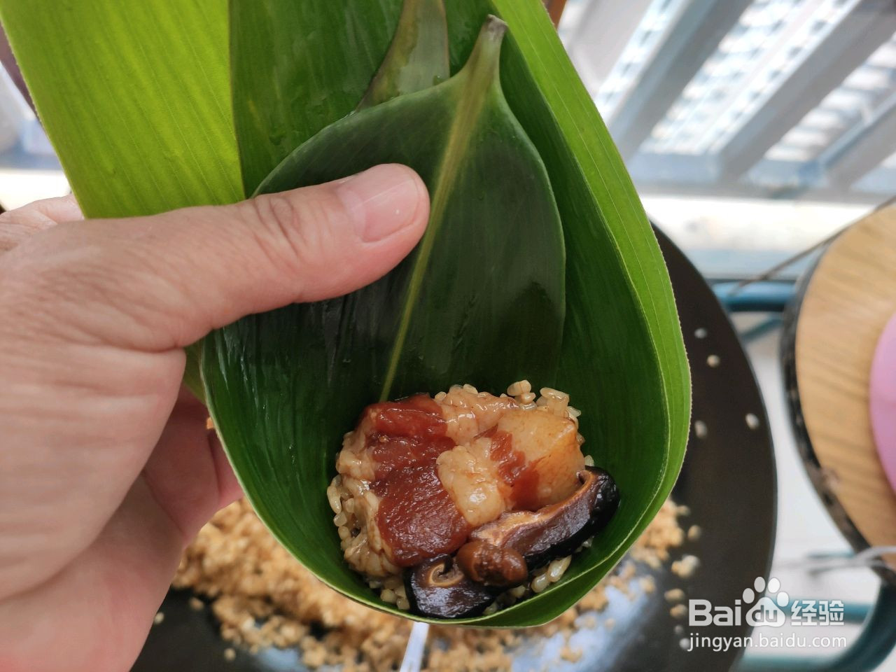 酱香香菇猪肉粽的做法
