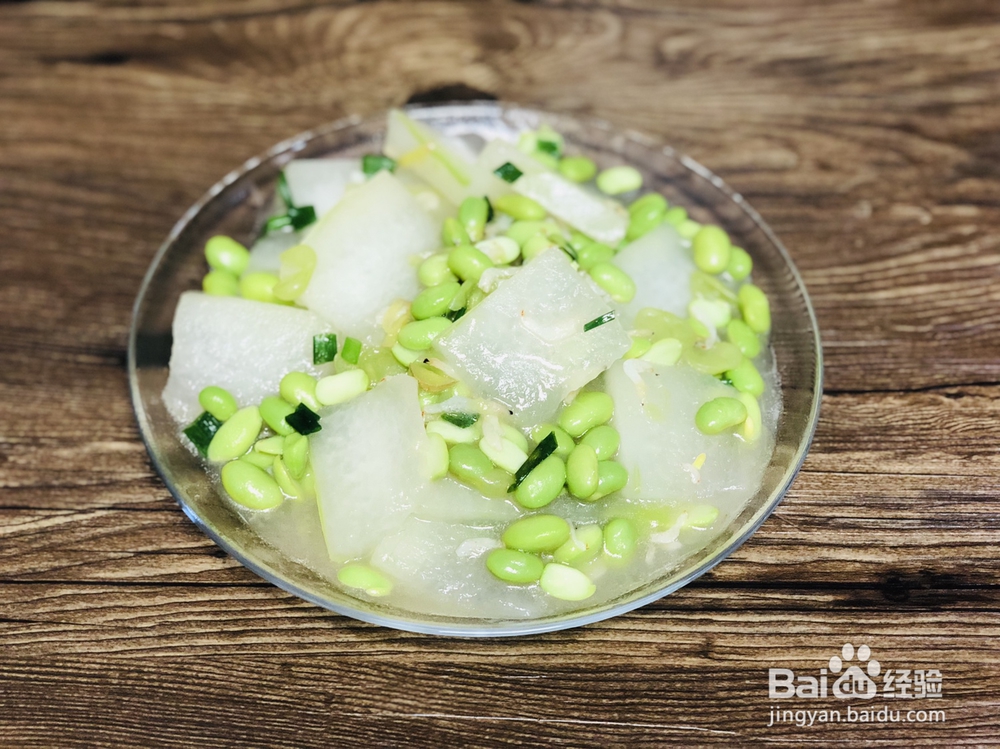 怎么简单的做毛豆虾米炒冬瓜?