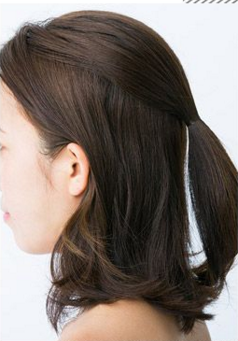 半扎公主头造型教程