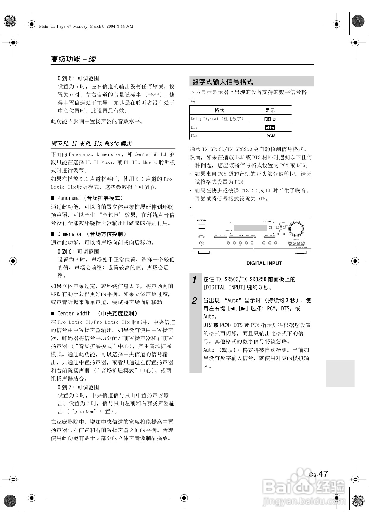 安桥AV接收机TX-SR502型使用说明书:[3]