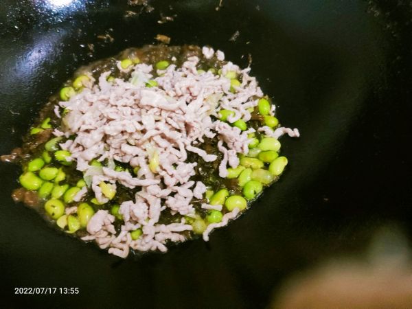 雪里蕻毛豆炒肉丝