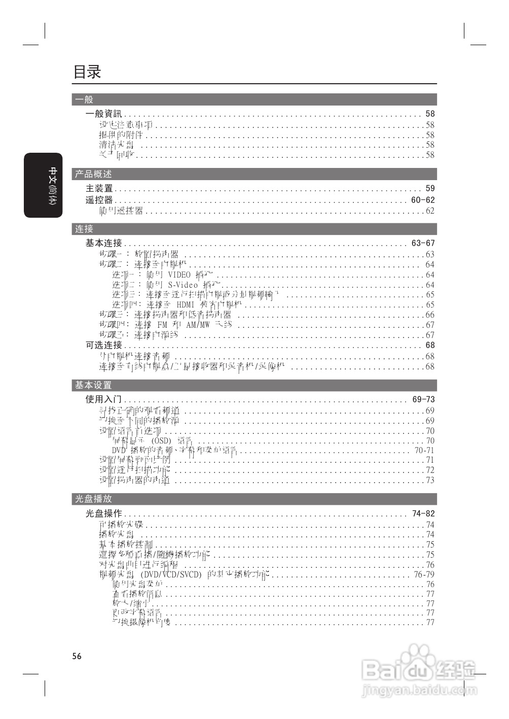 飞利浦HTS3357/93家庭影院使用说明书:[1]
