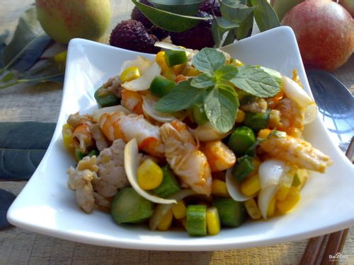 田园什锦烩虾仁