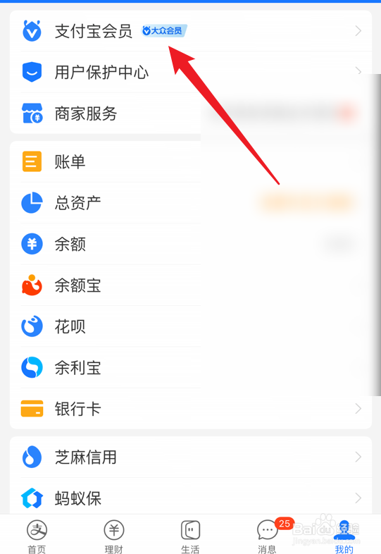 支付宝会员积分月报在哪看