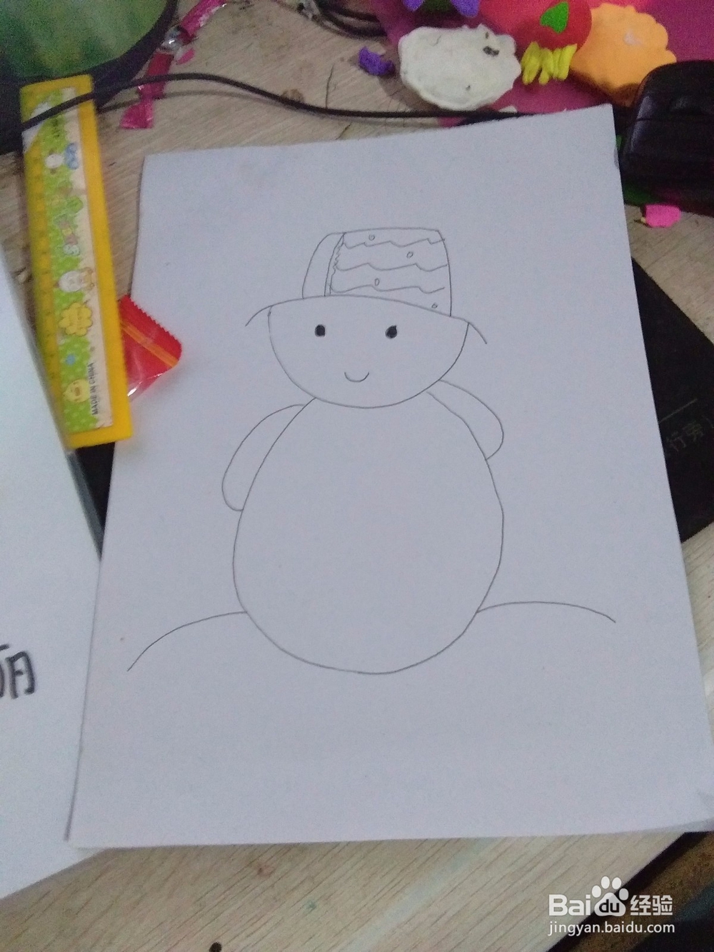 怎么画简笔画雪人