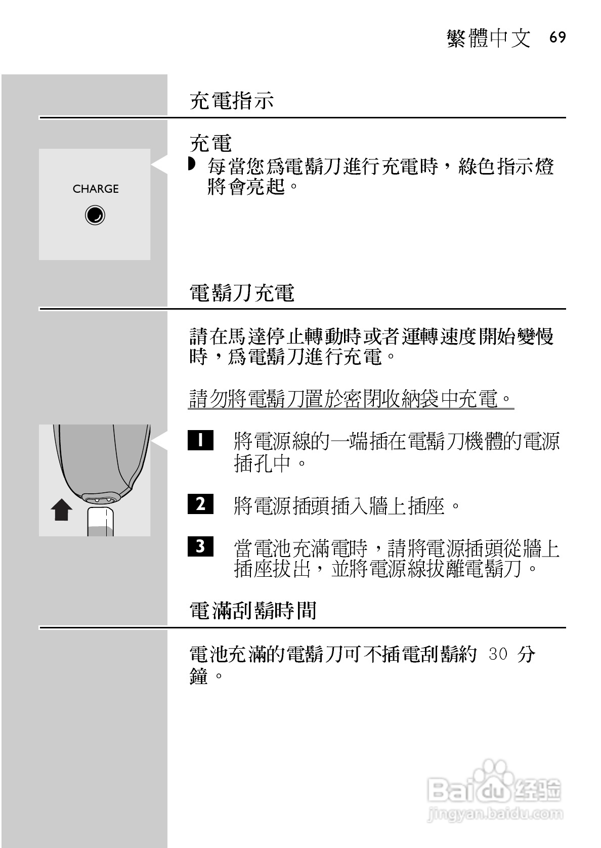 飞利浦HQ6831电动剃须刀使用说明书:[7]