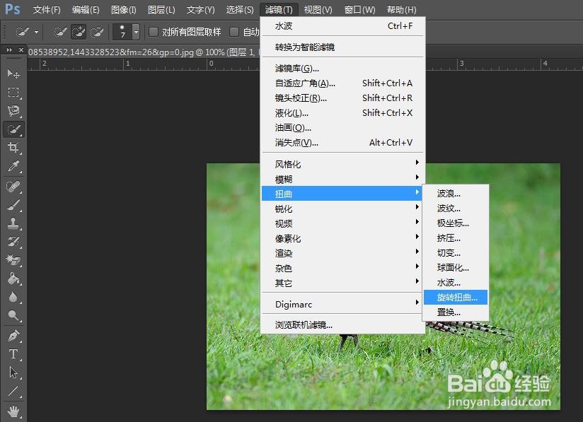 PS的旋转扭曲效果