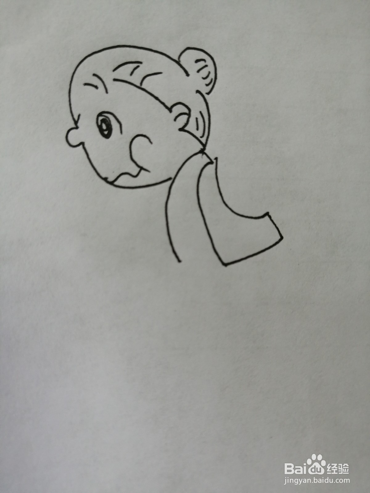 简笔画老奶奶怎么画