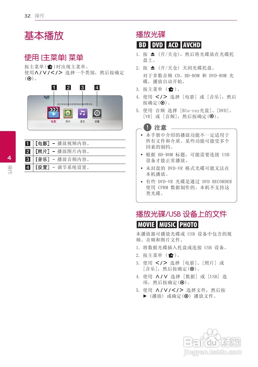 LG BP420蓝光播放器使用说明书:[2]