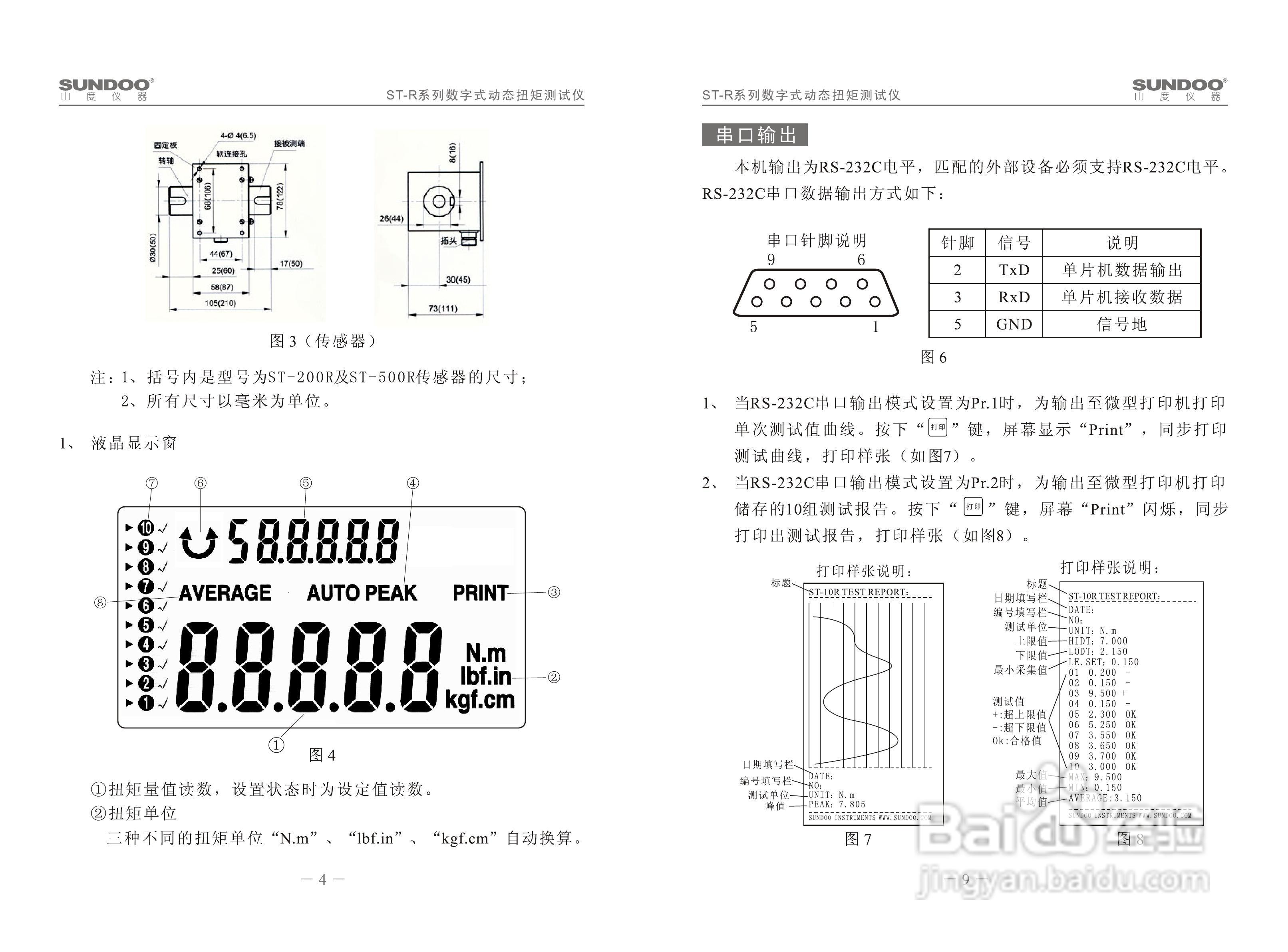 山度ST-R扭矩测试仪使用说明书