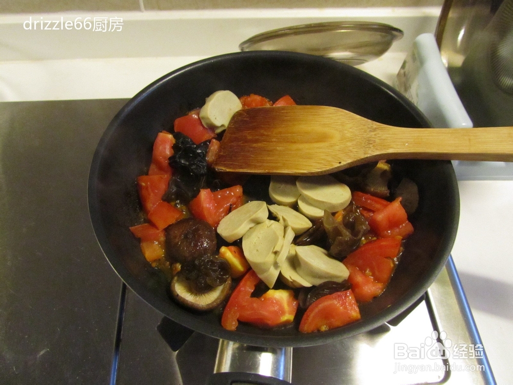 西红柿木耳烩素鸡——适合带便当的菜