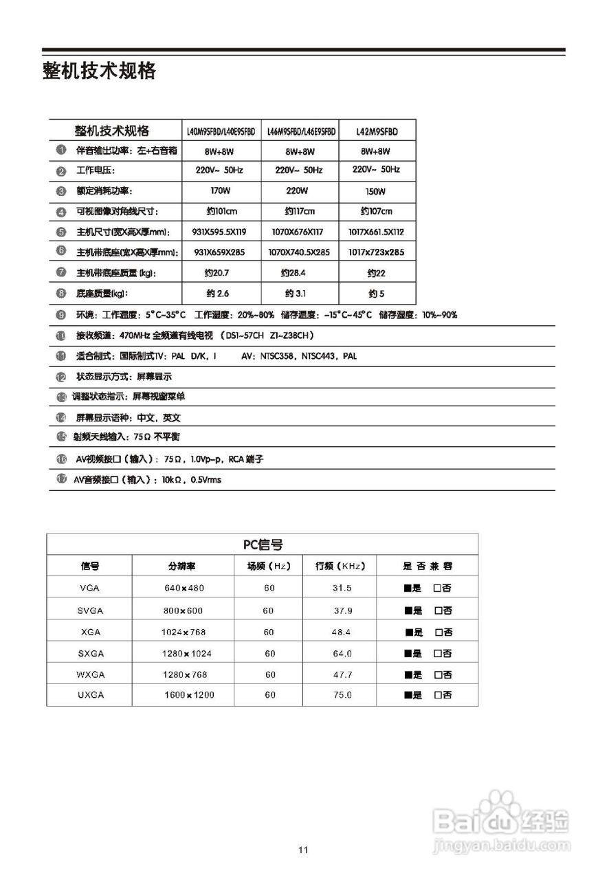 TCL王牌L42M9SFBD(液晶彩电使用说明书
