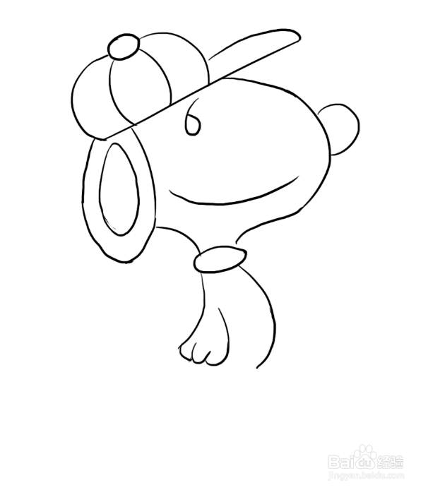 卡通动画:史努比简笔画分解