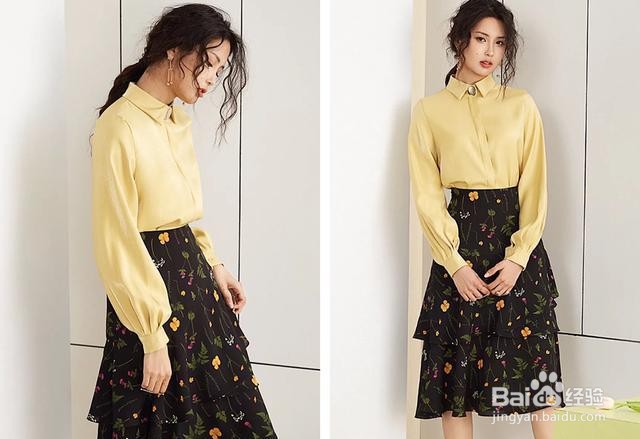 碎花雪纺半身裙如何穿搭比较好看