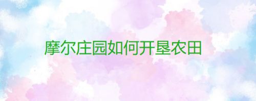 摩尔庄园如何开垦农田