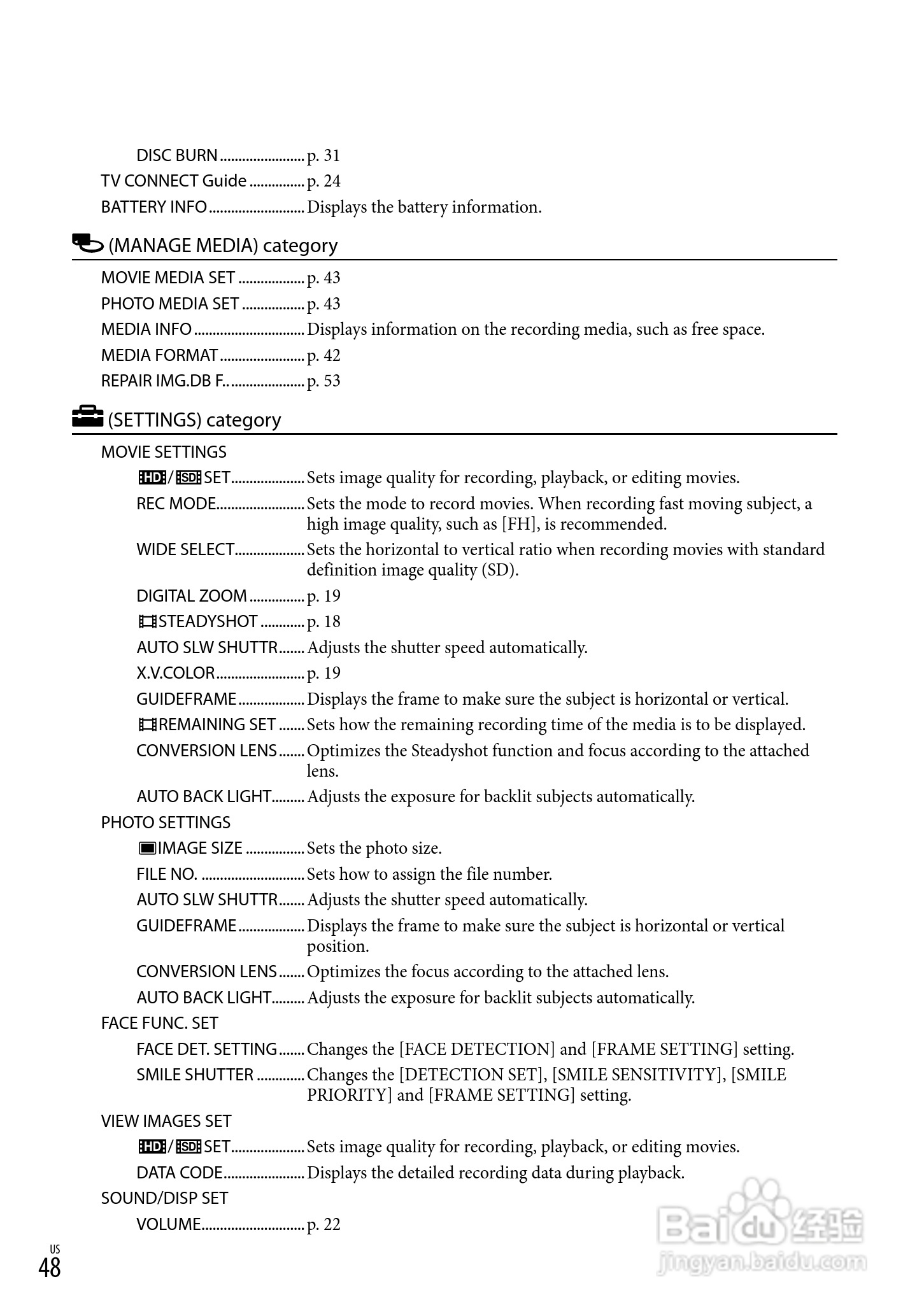 索尼HDR-CX100数码摄像机使用说明书:[5]