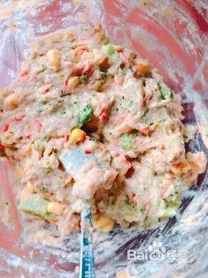 鸡胸肉虾泥蔬菜饼