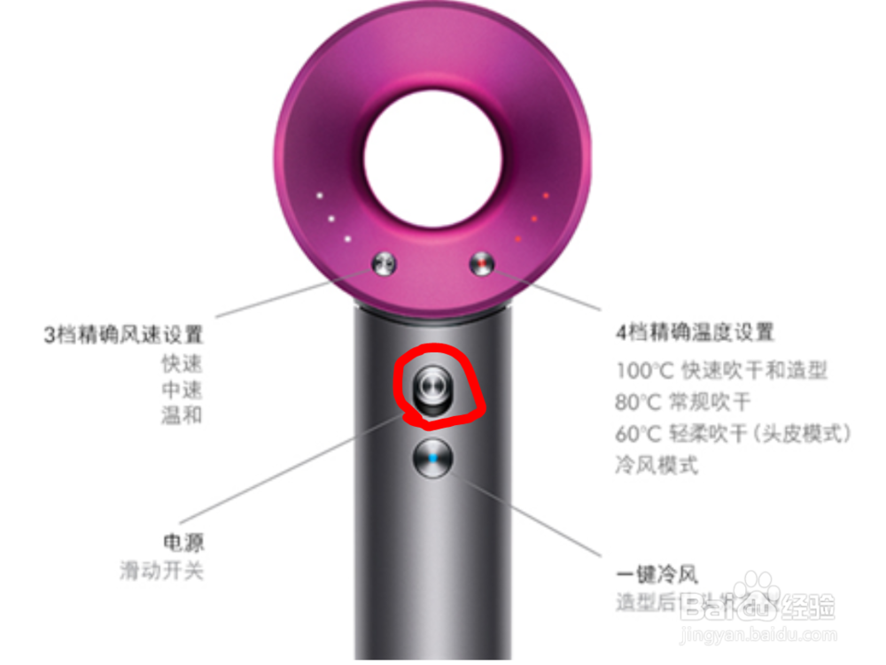 戴森吹风机使用教程