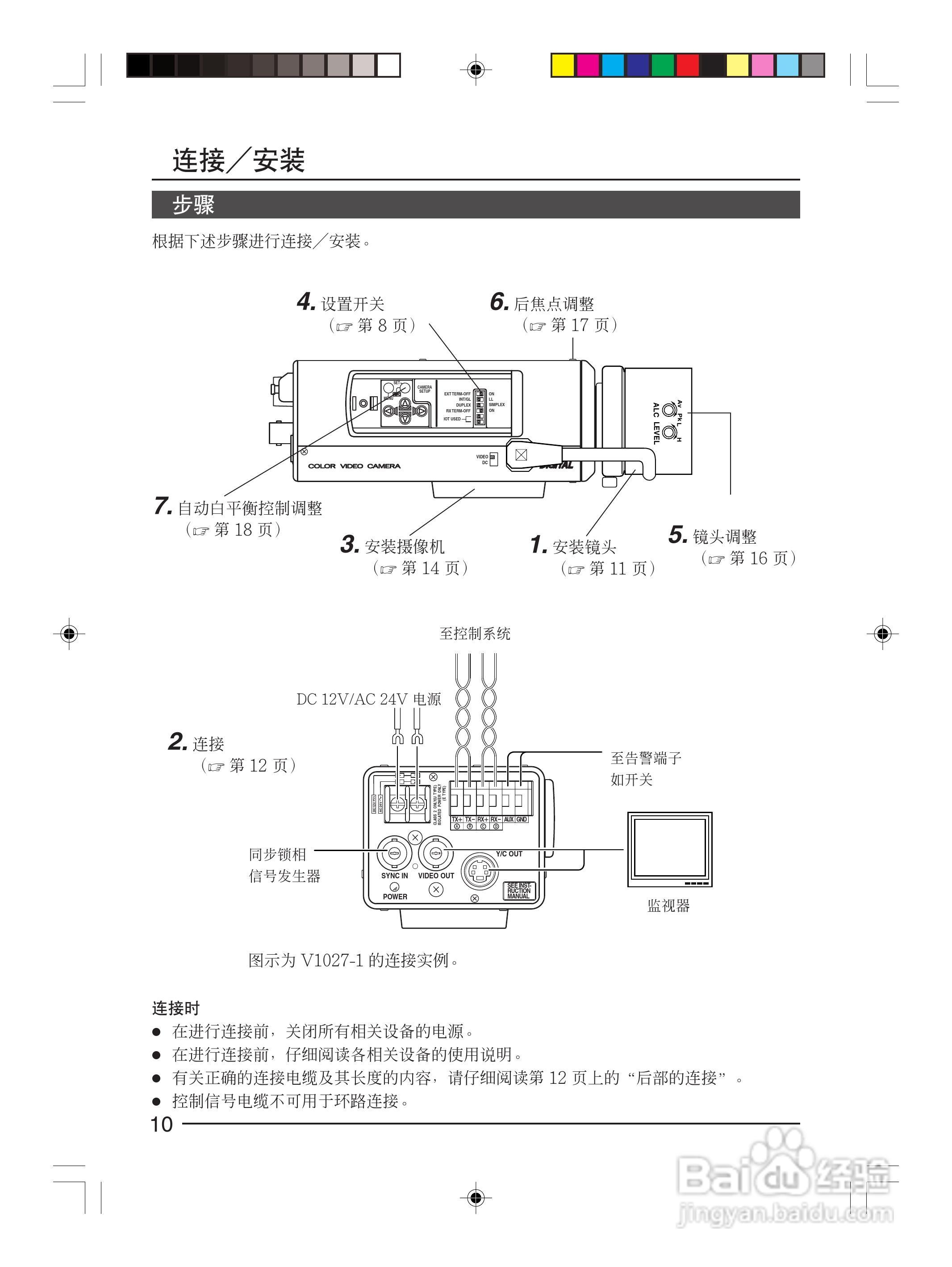 infinova V1027-1彩色视频摄像机使用说明书:[1]