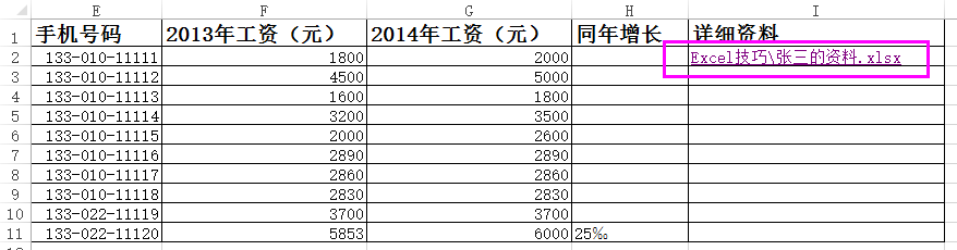 Excel2013实用技巧：[25]超链接的使用