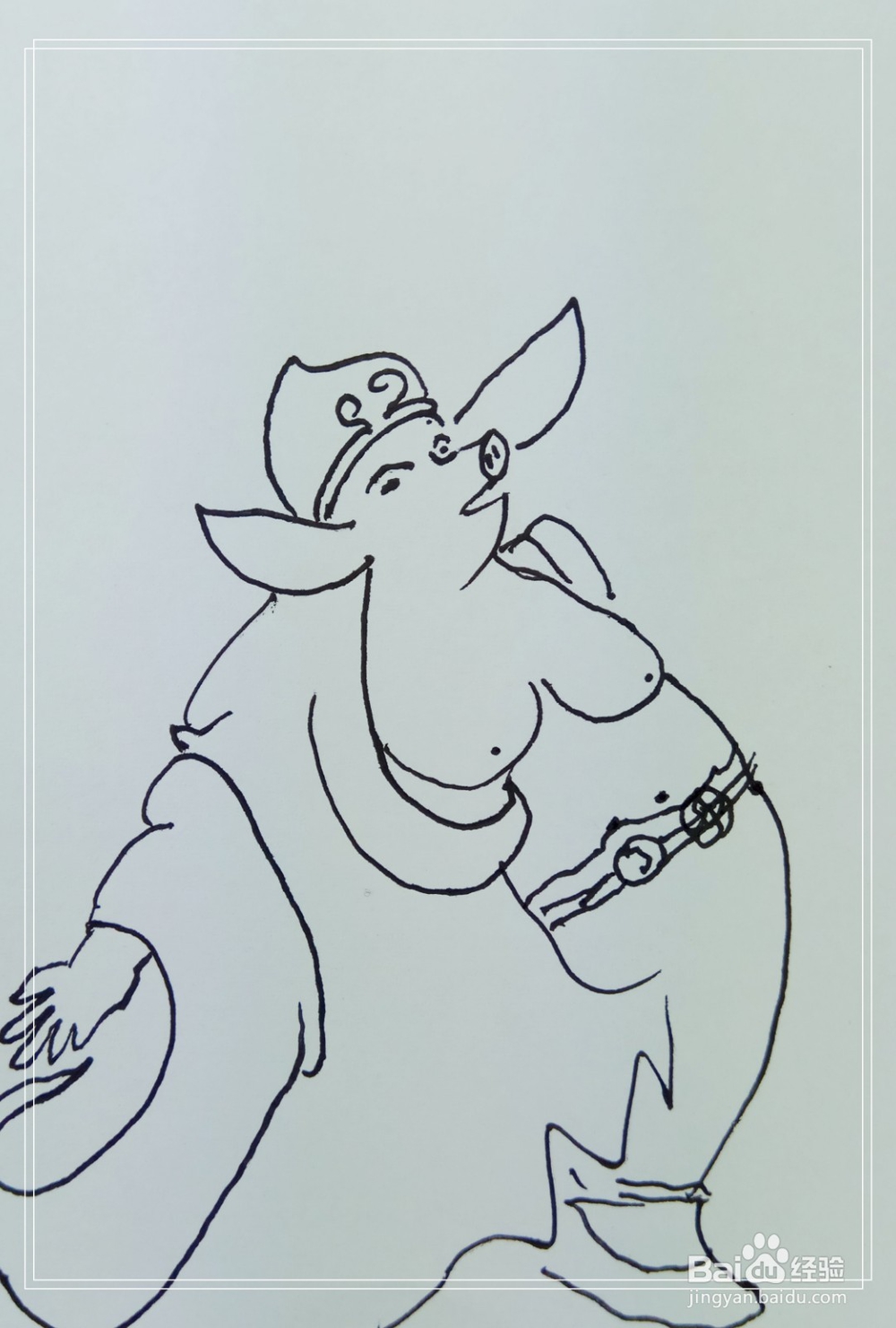 怎样画简笔画猪八戒？