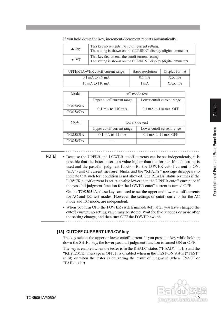 日本菊水TOS5051A/5050A耐压测试仪英文版说明书:[5]