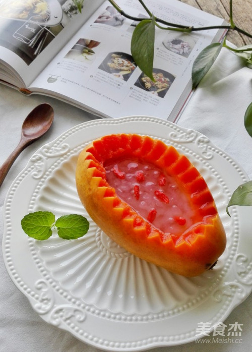 木瓜炖雪蛤的做法