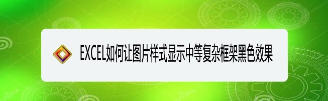 <b>EXCEL如何让图片样式显示中等复杂框架黑色效果</b>