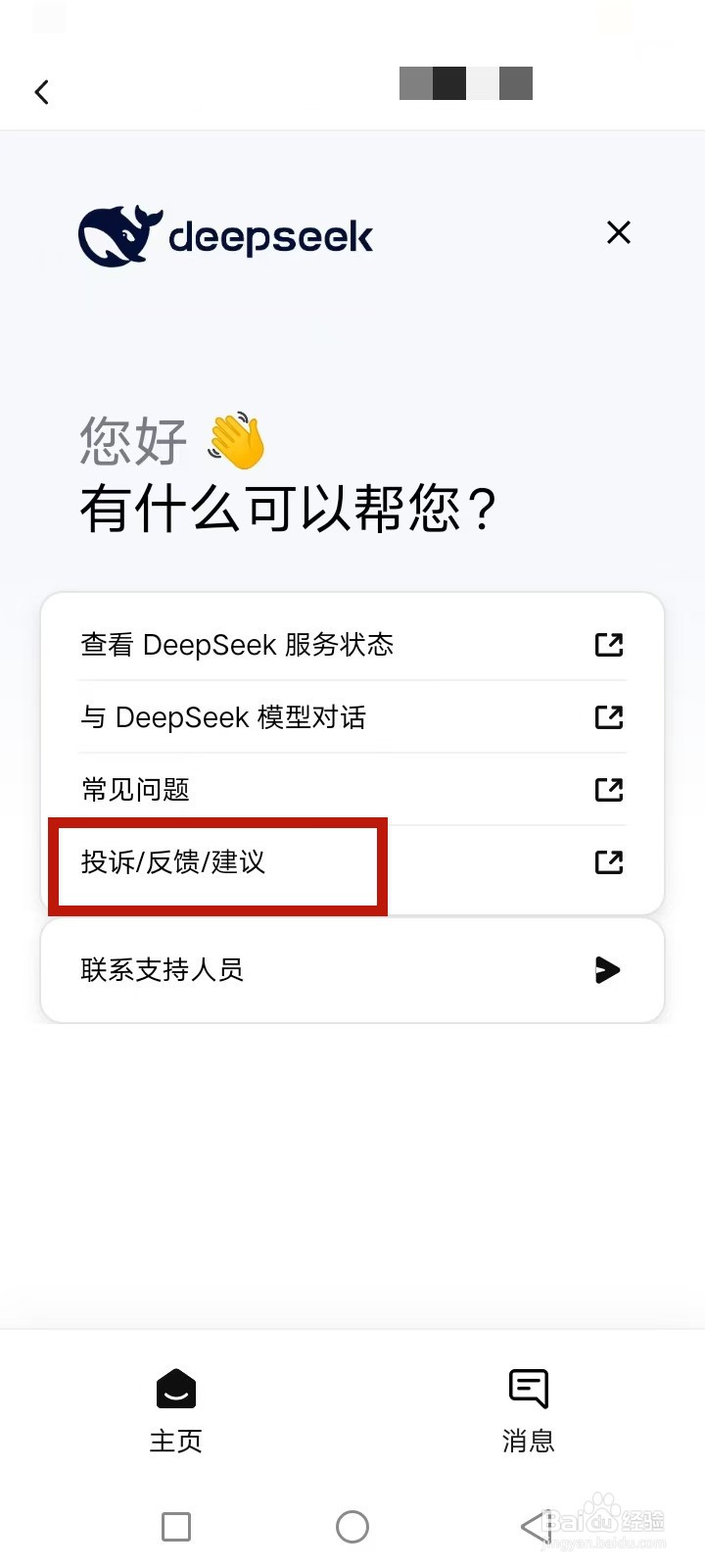 DeepSeek怎么投诉反馈