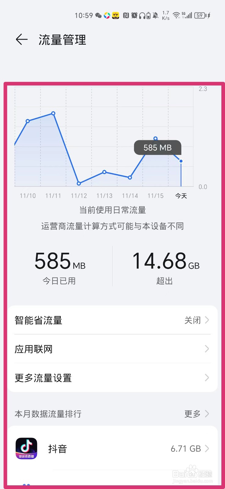 手机流量使用情况怎么查