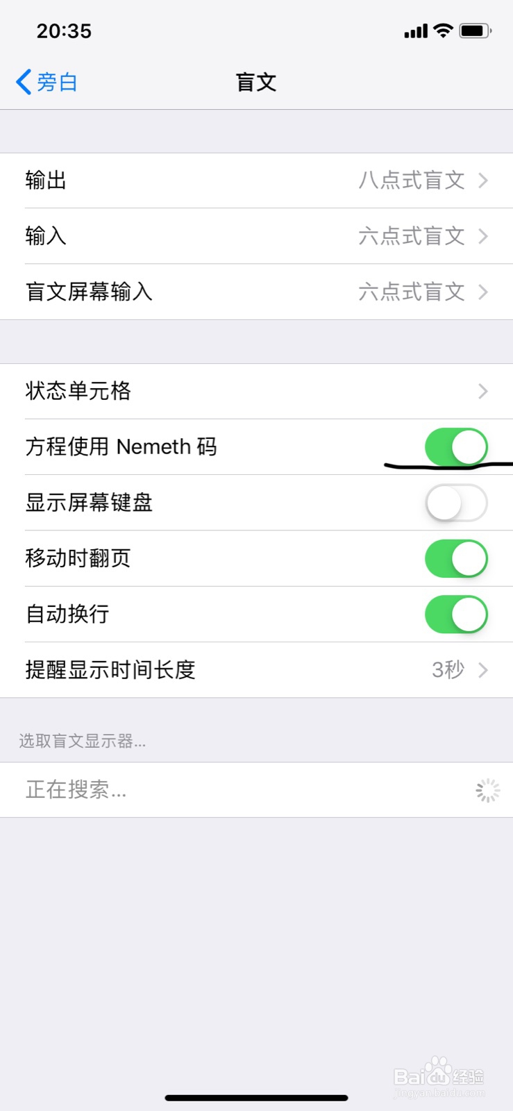 苹果手机怎么设置开启关闭方程使用Nemeth码