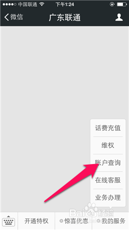 怎么用微信查手机话费余额流量套餐