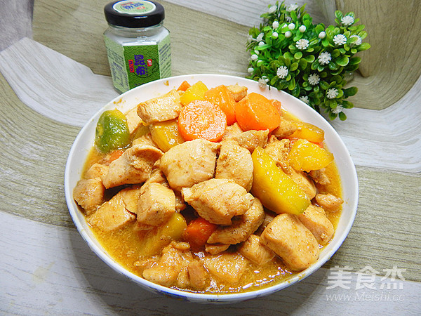 昆布胡萝卜烧鸡丁