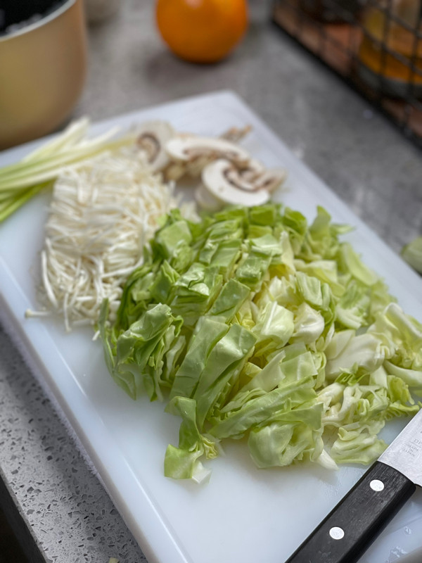 甘蓝菜芦笋炒米饭