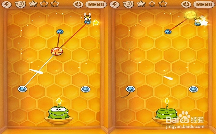 手机游戏割绳子level10-13三星攻略