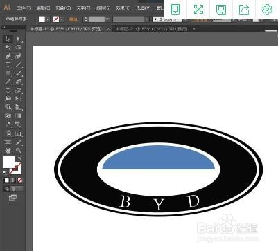 用AI制作BYD标志
