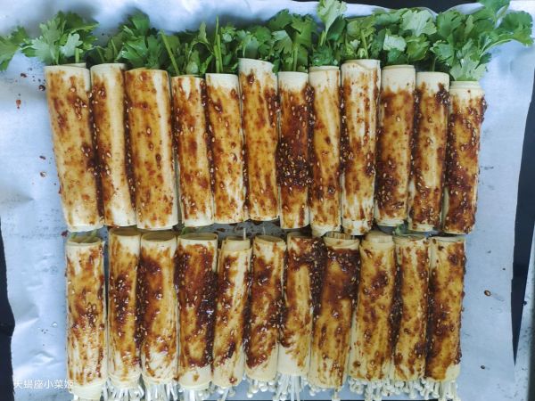 烧烤豆皮蔬菜卷