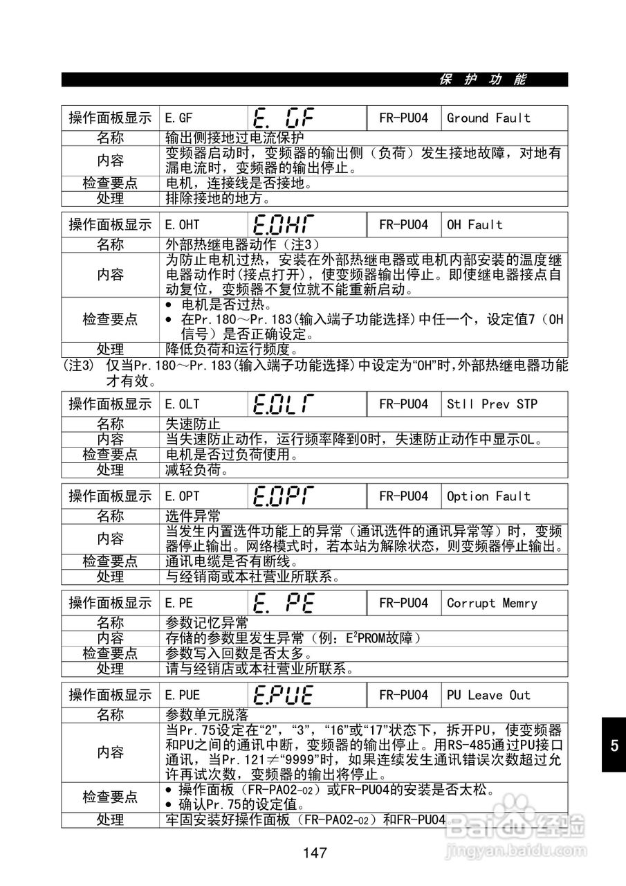 FR-E500系列变频调速器使用手册:[17]