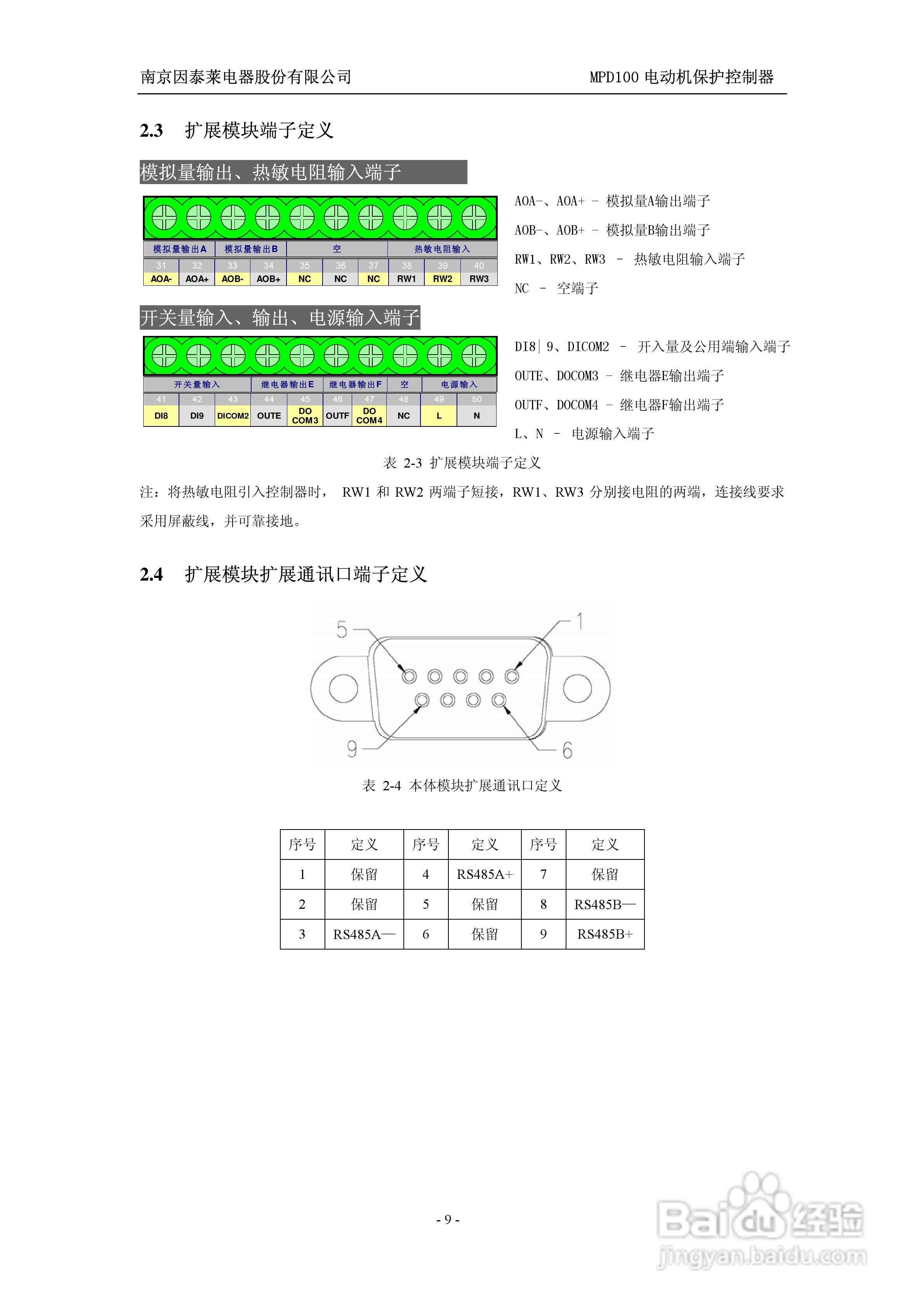 MPD100 电动机保护控制器使用说明书:[1]