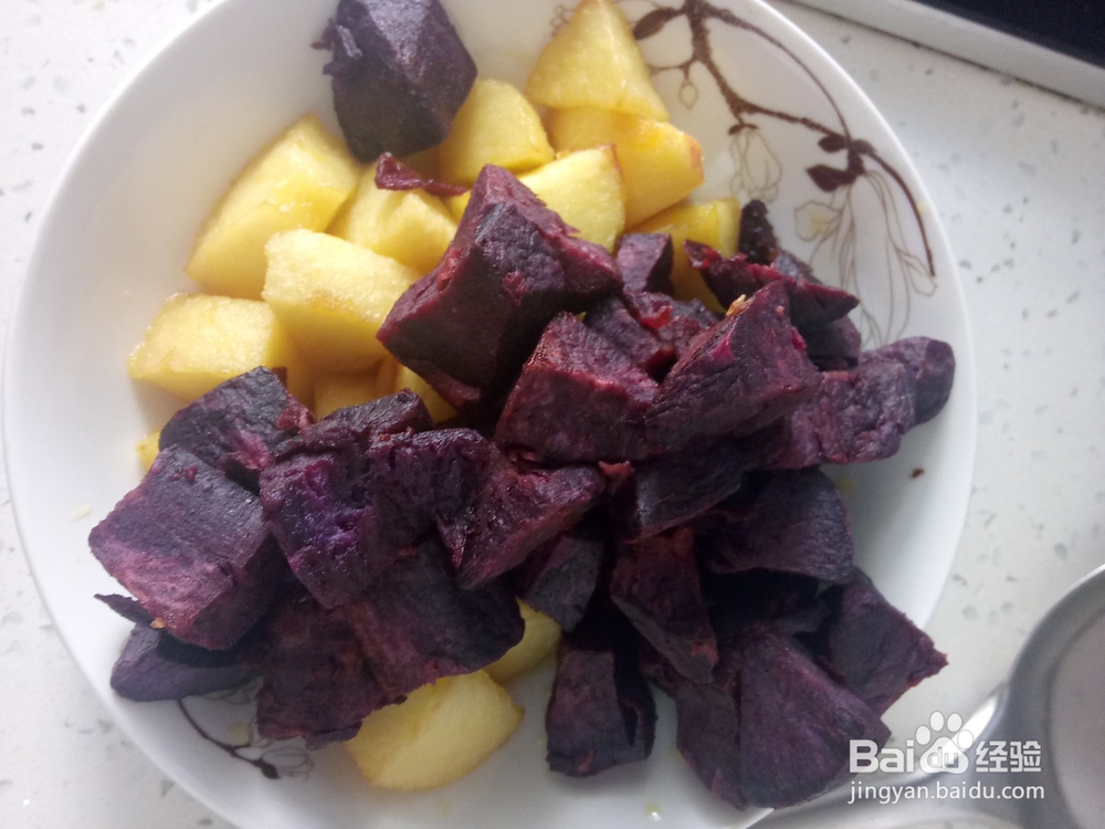 糖醋炒紫薯苹果